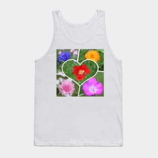 My Heart is Filled with Flowers Photo Collage Tank Top